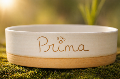🐾 Gamelle Artisanale en Céramique – Personnalisable & Façonnée Main