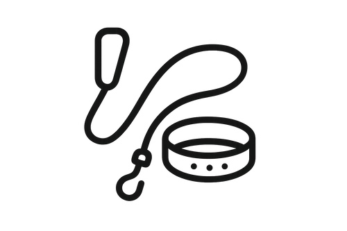 pictogramme laisse et collier chien