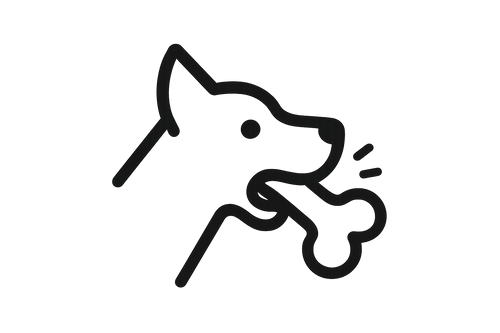 pictogramme os maché par chien