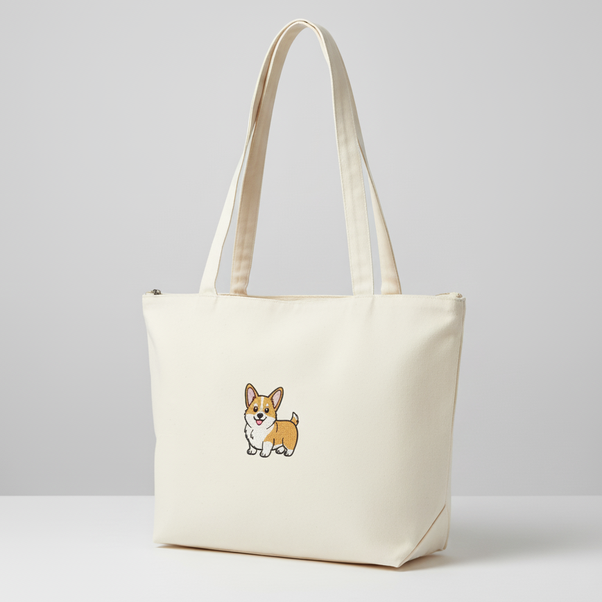 Sac Zippé Cartoon - Chien