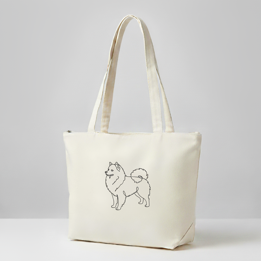 Sac Zippé One Line Art - Chien