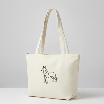 Sac Zippé One Line Art - Chien