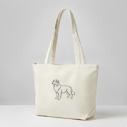 Sac Zippé One Line Art - Chien