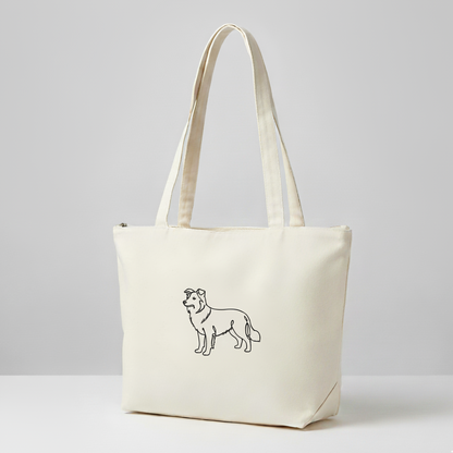 Sac Zippé One Line Art - Chien