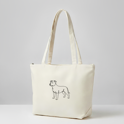 Sac Zippé One Line Art - Chien
